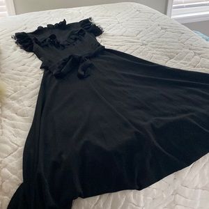 SHEIN Black Midi Dress